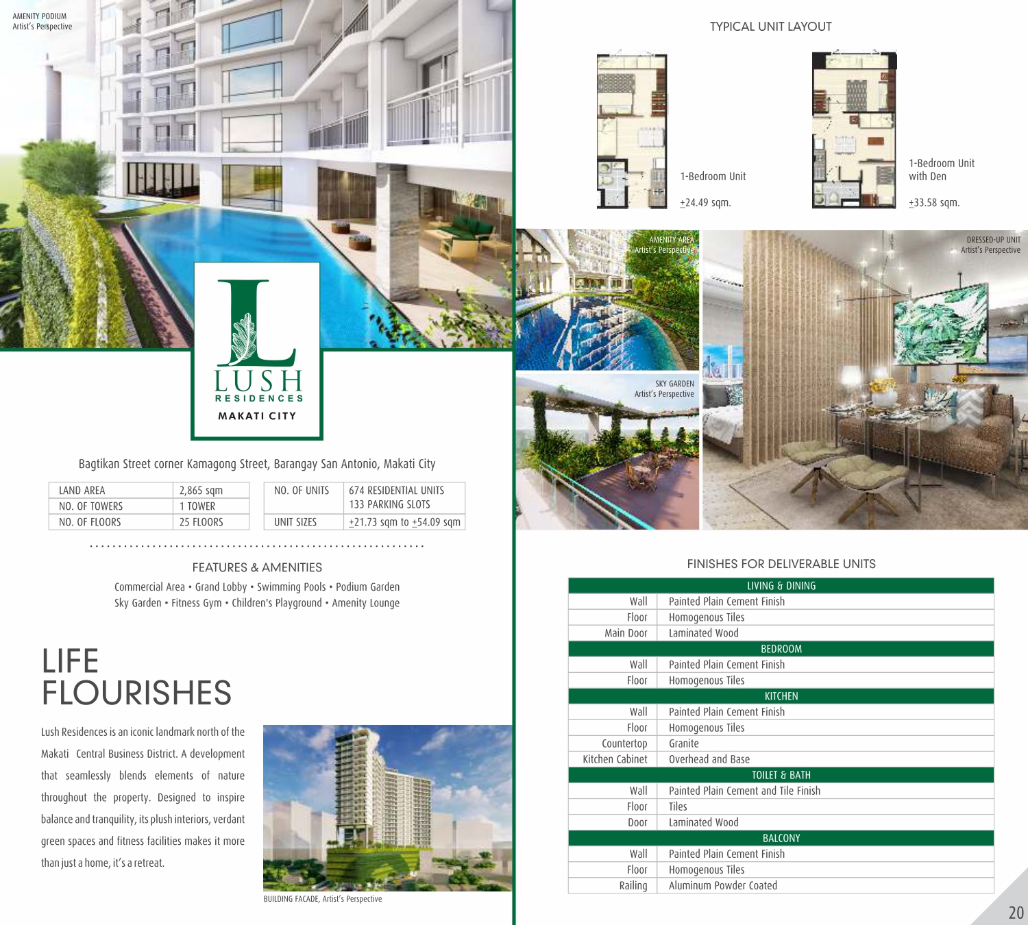 Lush Residences - 1 BR with Balcony