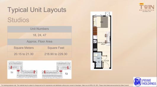 SMDC Twin Residences - Studio Unit