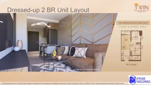 SMDC Twin Residences - 2 Bedroom End Unit with Balcony