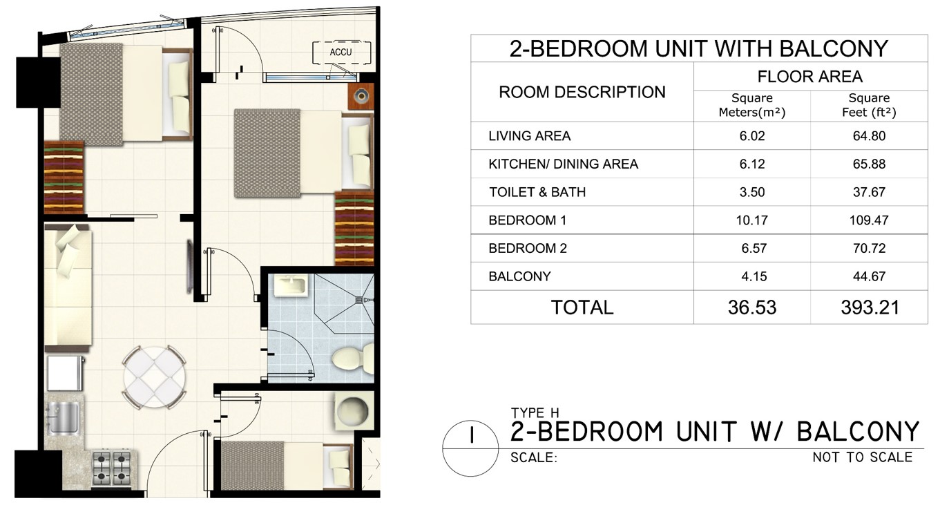 SMDC South Residences 2 Bedroom Unit | Las Pinas,Metro Manila | Rise ...