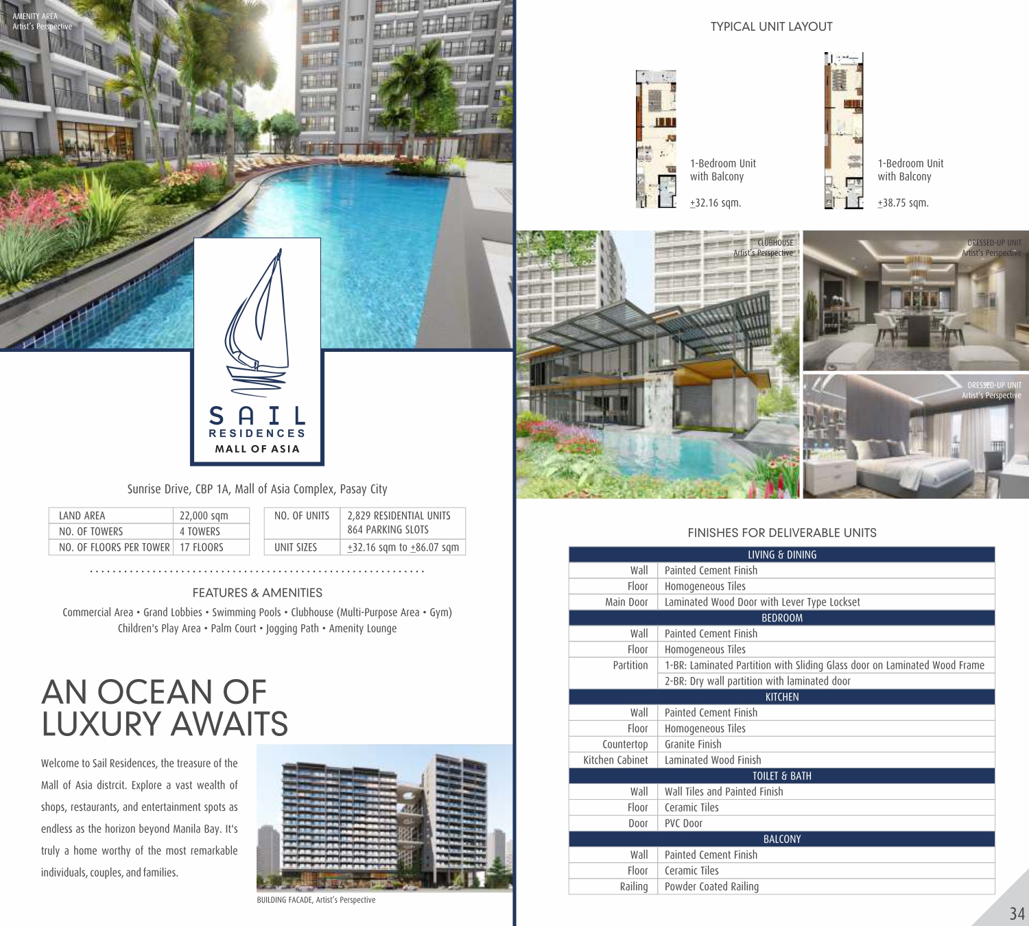 SMDC Sail Residences 1 Bedroom Unit with Balcony | Pasay,Metro Manila ...