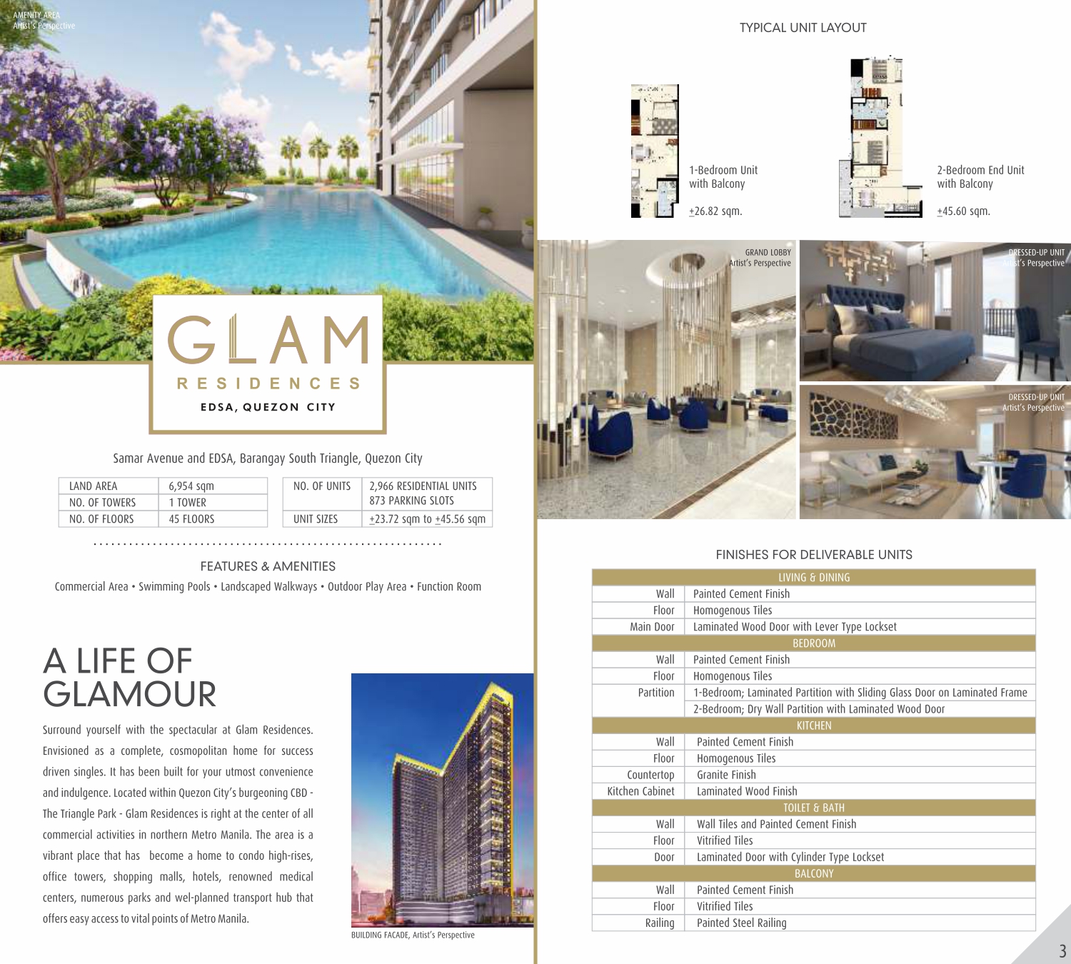 SMDC Glam Residences 1 Bedroom unit | Quezon City,Metro Manila | Rise ...