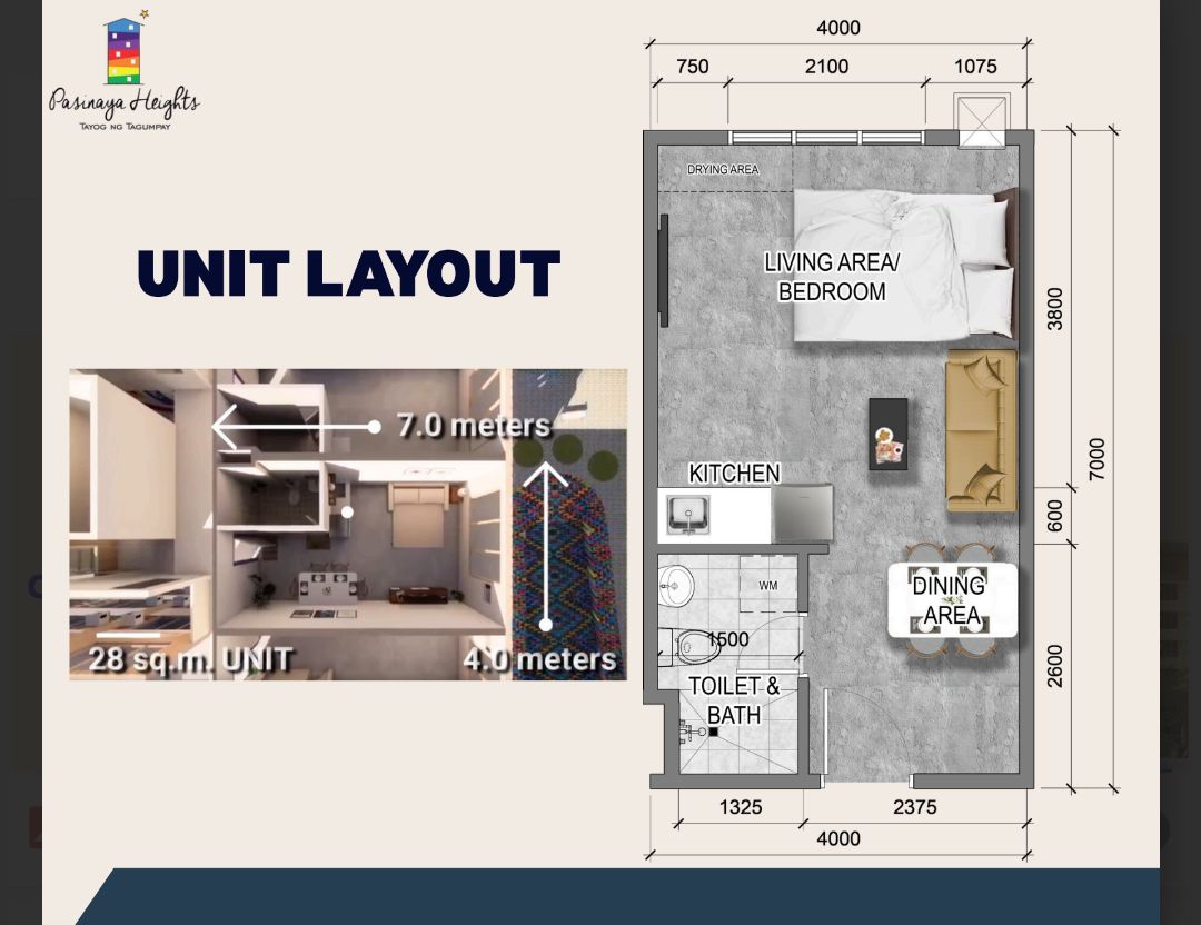 Pasinaya Heights Cabuyao by 4PH (RFO) - Studio Unit